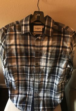 Goodfellow size small blue white shirt
