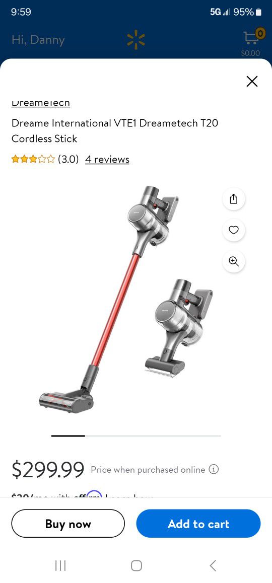 DreameTech Cordless Vacuum T20 Brand New $140 Ra. (Price Is Firm)