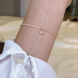 Shijiazheng round pearl bracelet gold high-end simple bracelet niche design versatile fashion new temperament exquisite