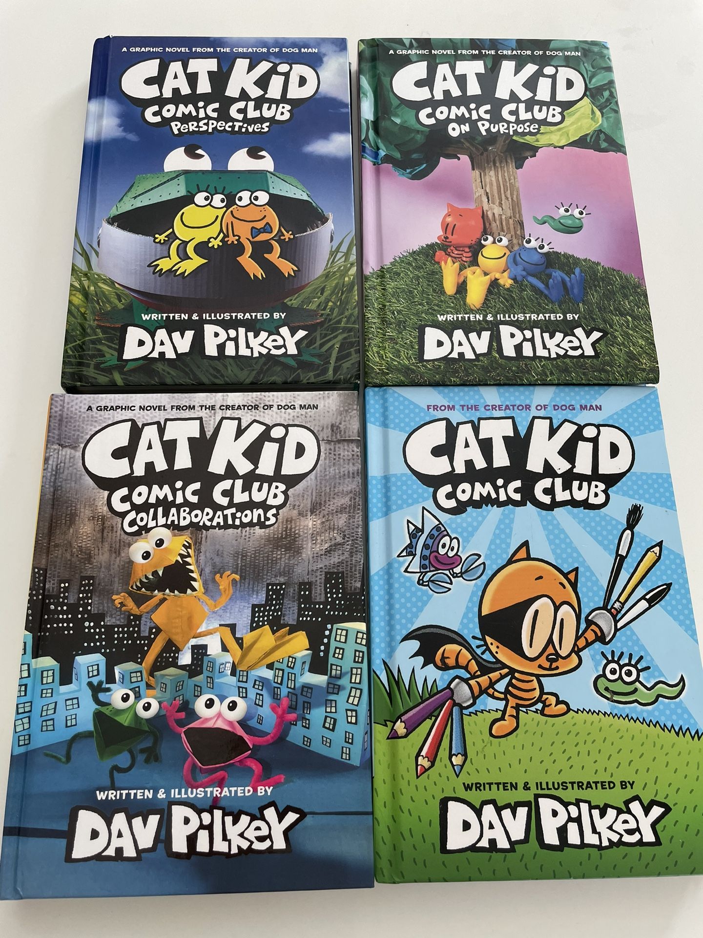 Cat Kid Comic Club Books By Dav Pilkey. Near New Condition