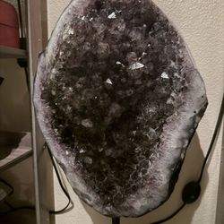 77.60 Lbs Amethyst Rock With Black Stand