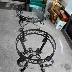 Glass Table Set - Coffee & Accent (Satin Black)