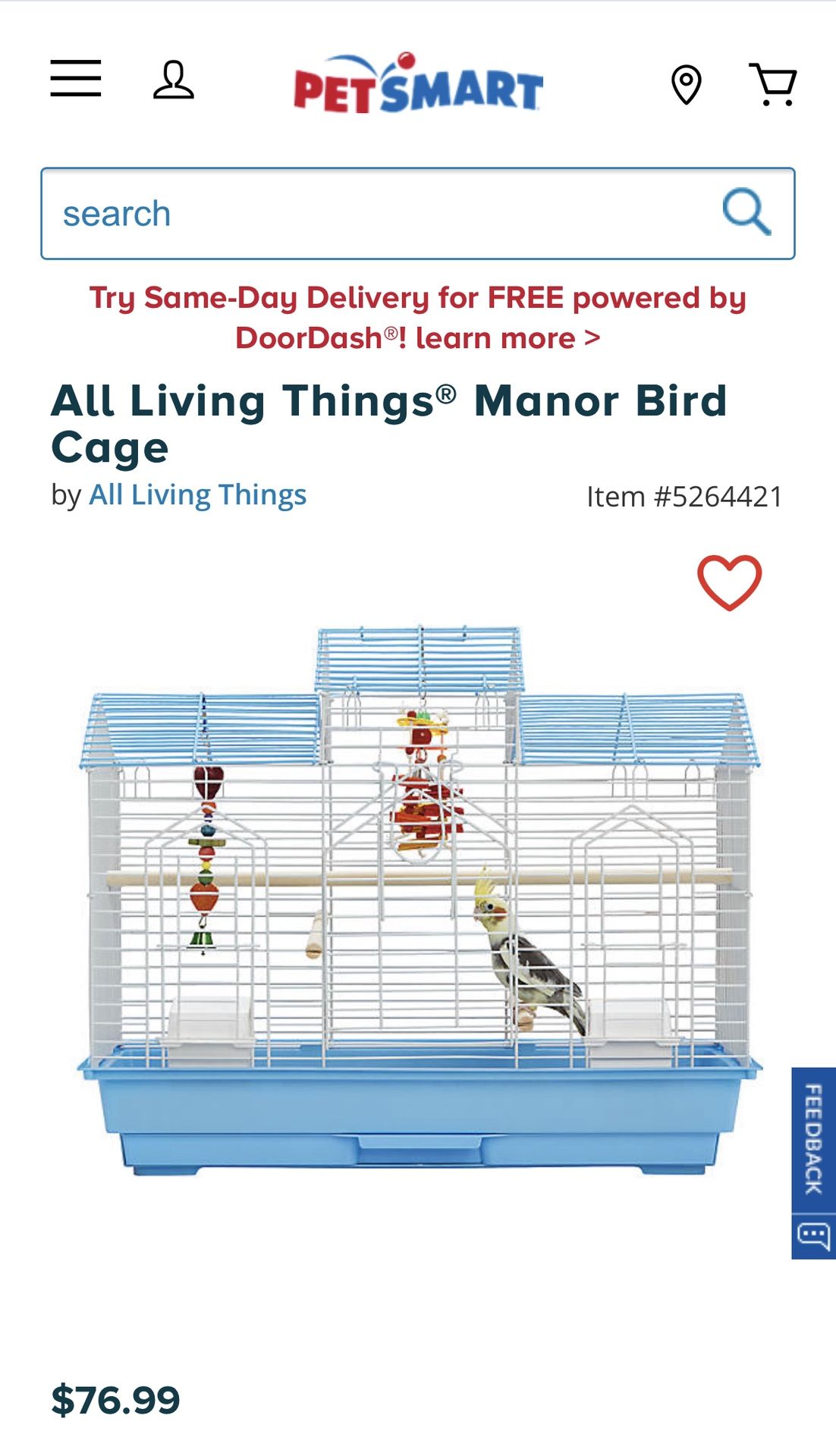 Bird cage (small birds)
