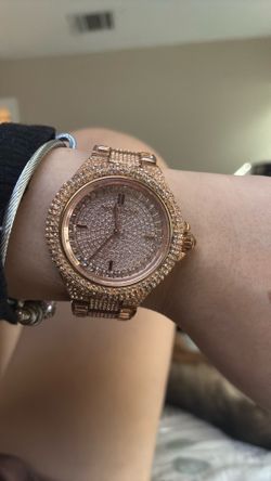 Michael Kors Rose Gold Crystal Pave Watch