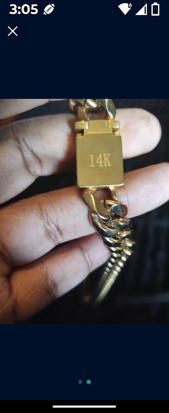 14k Gold Cuban