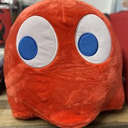 (New) 15.5” Blinky Ghost Pac-Man Red Giant Plush Bandai Namco w/ Tag