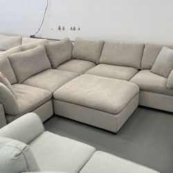 Gray Fabric Modular Sectional