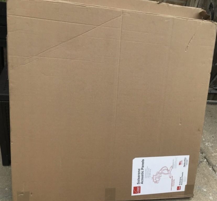 OWENS CORNING 2 Boxes With 2 Pieces Each Box Brand New Sealed SOLSERENE ACOUSTIC PANELS 48 X 48 SCRIM 2PK PAINTABLE WHITE 02520
