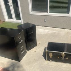 Black File Cabinets And Chest OR Trunk For Storage