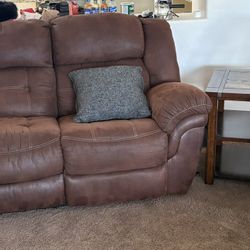 Living room set: sofa + recliner + 2 matching tables