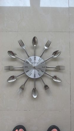 George Nelson Fork & Spoon Kitchen Wall Clock
