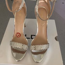 Silver Aldo Heels