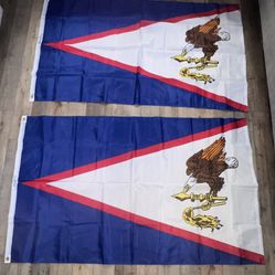 Used American Samoan Flag Size 3ftx5ft