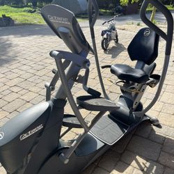 Octane Fitness Xr6 Elliptical Has Been Stored Inside Garage Gym