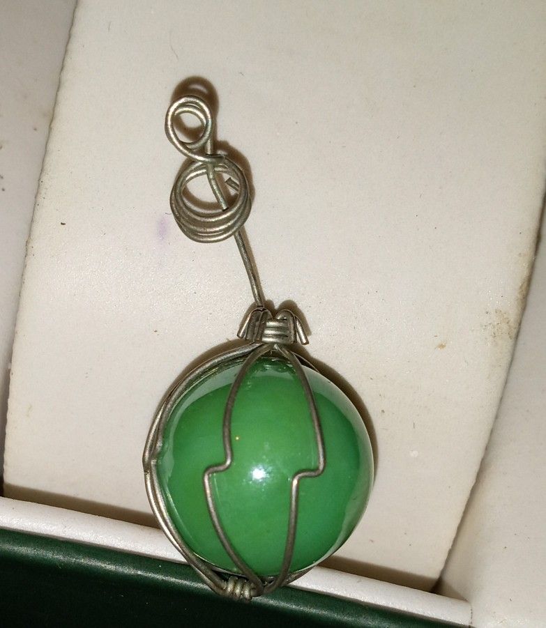 Green Ball Gem Pendent
