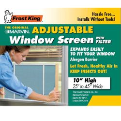 Frost King Marvin Adjustable Window Screen w/ Filter
