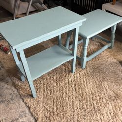 Two Small Wood Tables