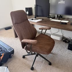 Mid-centyry style leather chair(moving sale)