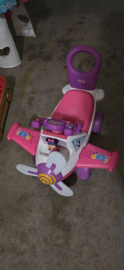 Minnie mouse ride-able airplane