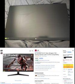 LG 32” Gaming Monitor 165hz
