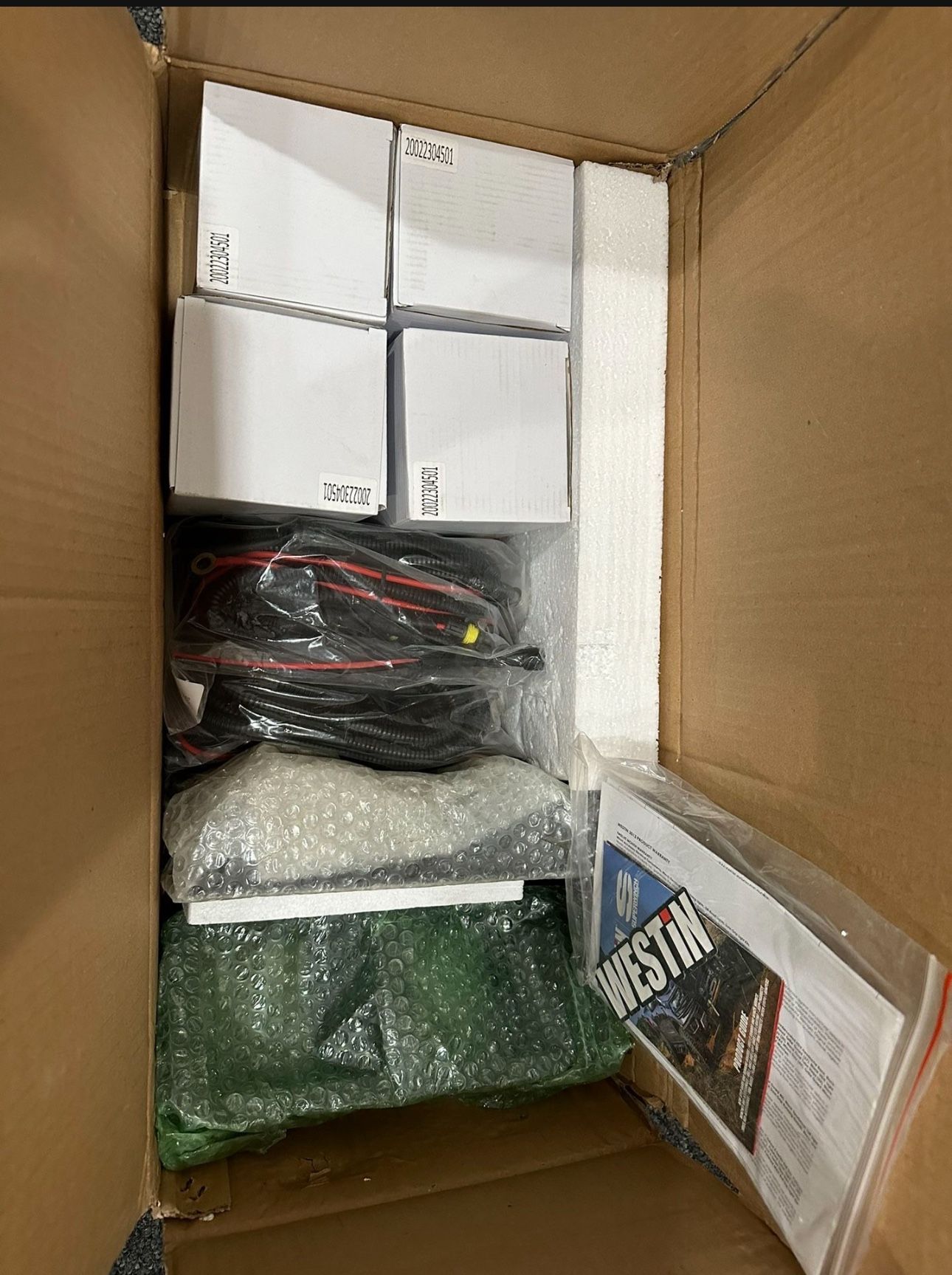 New Westin Outlaw Bumper Off Road Truck Square LED - 4 HyperQ LED Fog lights 2 Mounting Brackets - Part # 58-9915 - Silverado Ford RAM GMC Sprinter