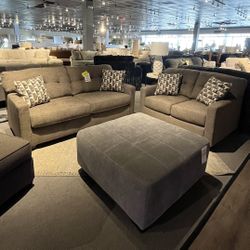Brown Sofa And Loveseat 