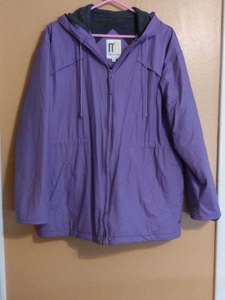 Women's Size Small Purple Raincoat Jacket