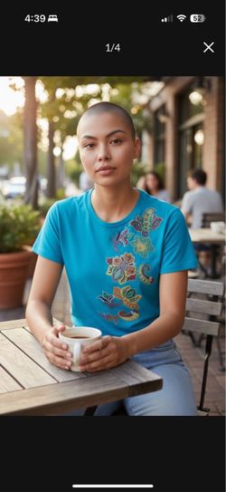 Ralph Lauren Teal Floral Graphic Women's T-Shirt
