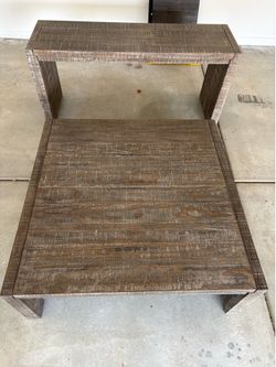 Oversized Coffee Table + End Table Set