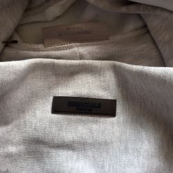 light grey essentials hoodie size small 