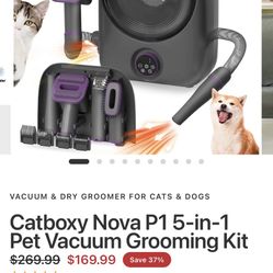 Catboxy Nova P1 5-in-1 Pet Dog Vacuum Grooming Kit