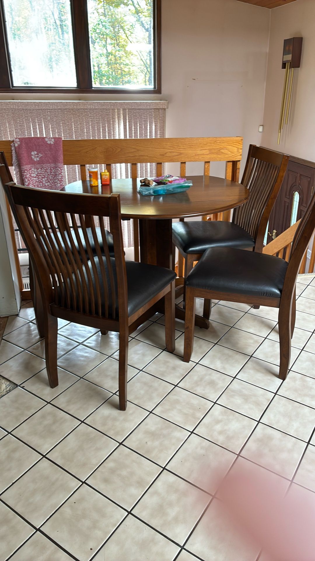 Drop Leaf Table With Four Chairs Wood