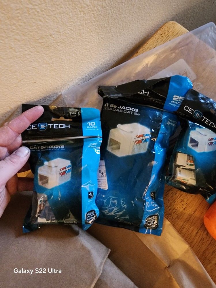 CAT 5e Jacks Phone Data Packs