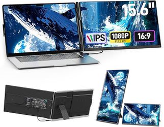 Brand New Laptop Screen Extender, 15.6'' FHD 1080P IPS Portable Monitor for Laptop 13-17.5", Detachable Screen, USB-C Plug and Play Laptop Monitor Ext