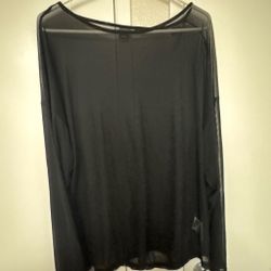 Black mesh shirt