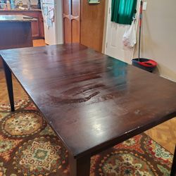 FREE!!!  Wood Dining Table with 3 Chairs. 