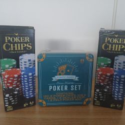 Poker Chips and Felt Poker Mat Cards Too 