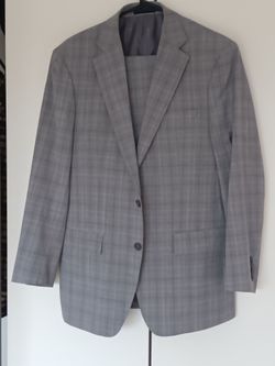Calvin Klein Slim Fit Plaid 2 piece Suit Jacket and pants