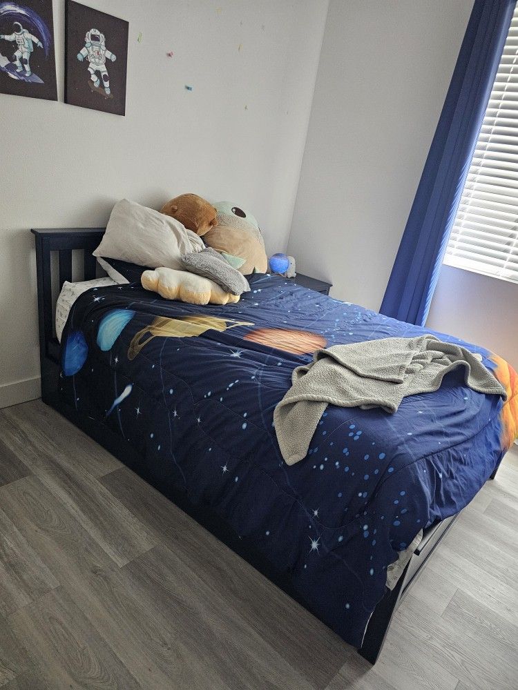 Full Size Blue Bed Frame