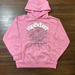 Sp5der Hoodie OG Web Pink 