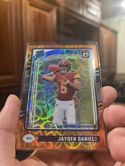 Jayden Daniels Don Russ Rookie Card (Orange Prism Parallel) No. 5 out Of 79