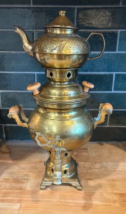 Vintage Electric Persian or Russian Samovar Tea Urn
