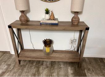 Console Table with Lower Shelf-Rustic Farmhouse
