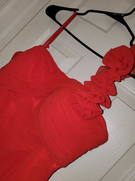 Red Brides Maid Dresses/adult Size 12,teen Size L,child Size 12