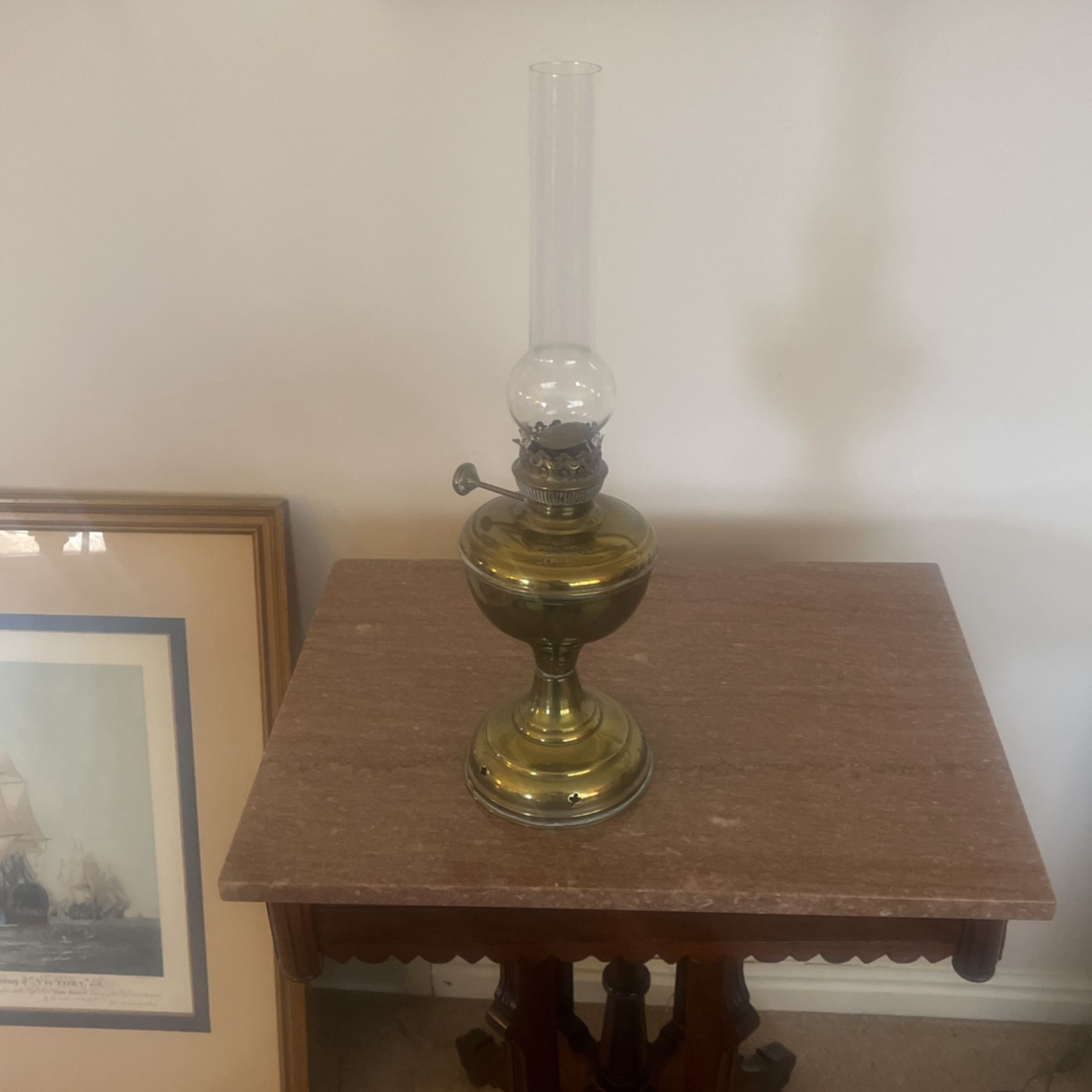 Authentic Antique Oil Lamp