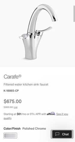Kohler Carafe Filtered Kitchen Sink Faucet 