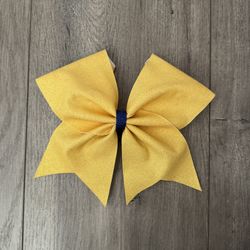 Yellow and Blue Cheer Bow