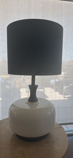 MCM White Glass Table Lamp