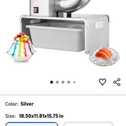 Commercial Ice Shaver Machine, 661 LBS/H Electric Ice Crusher with Replaceable Container, 350W Premium Motor, 4 Blades, Shaved Snow Cone Machine Ice M