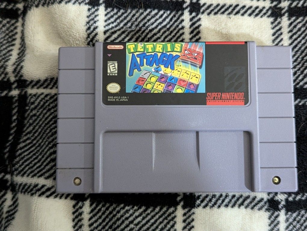 SNES- Super Nintendo- Tetris Attack - !! WORKS !!